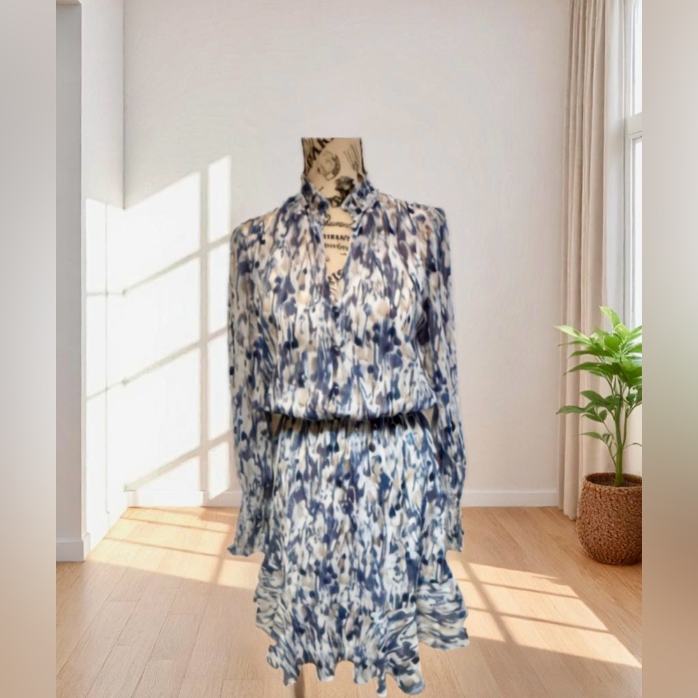 Stunning Blue and White Print Dress! White House Black Market